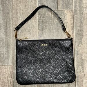 Lodis Black‎ Leather Clutch Wristlet